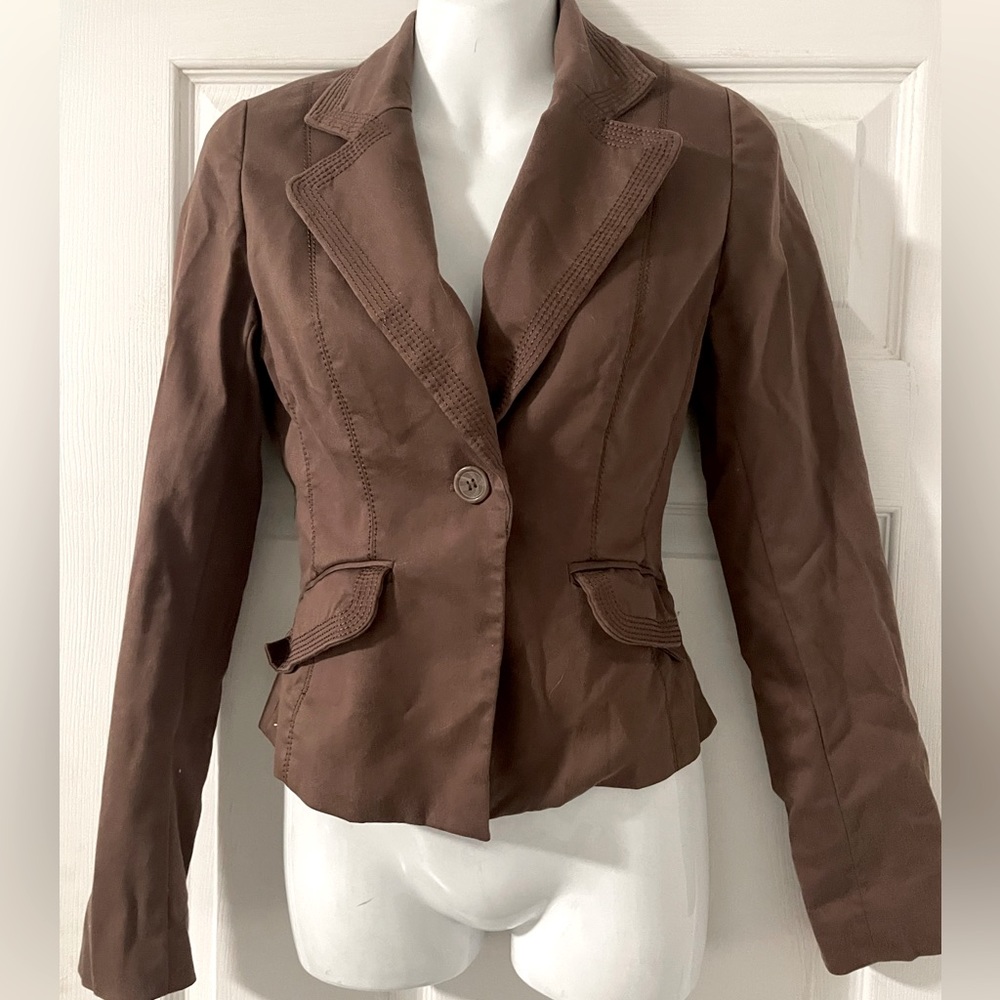 Seductions brown blazer size small